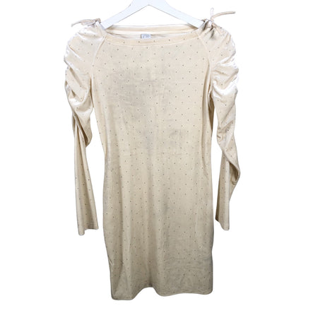 Unisex Lindex - Tricot dress, size 158 - 164 - Natural white (2)