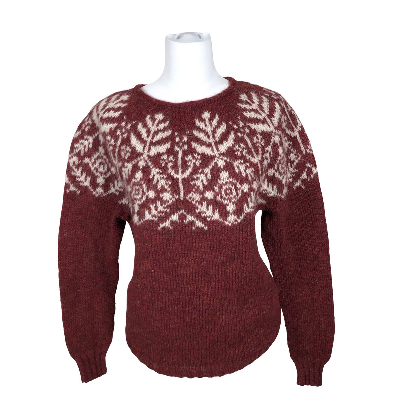 Unisex Handmade - Sweater, size 38 - Wine red (1)
