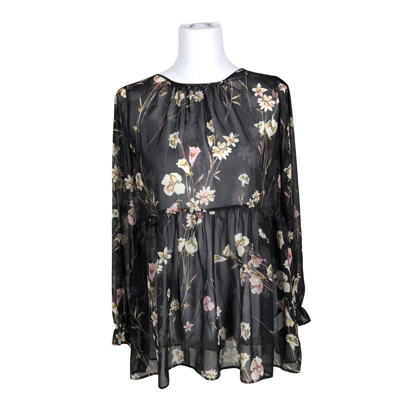 Unisex Marella - Schiffon tunic, size 34 - Black (1)