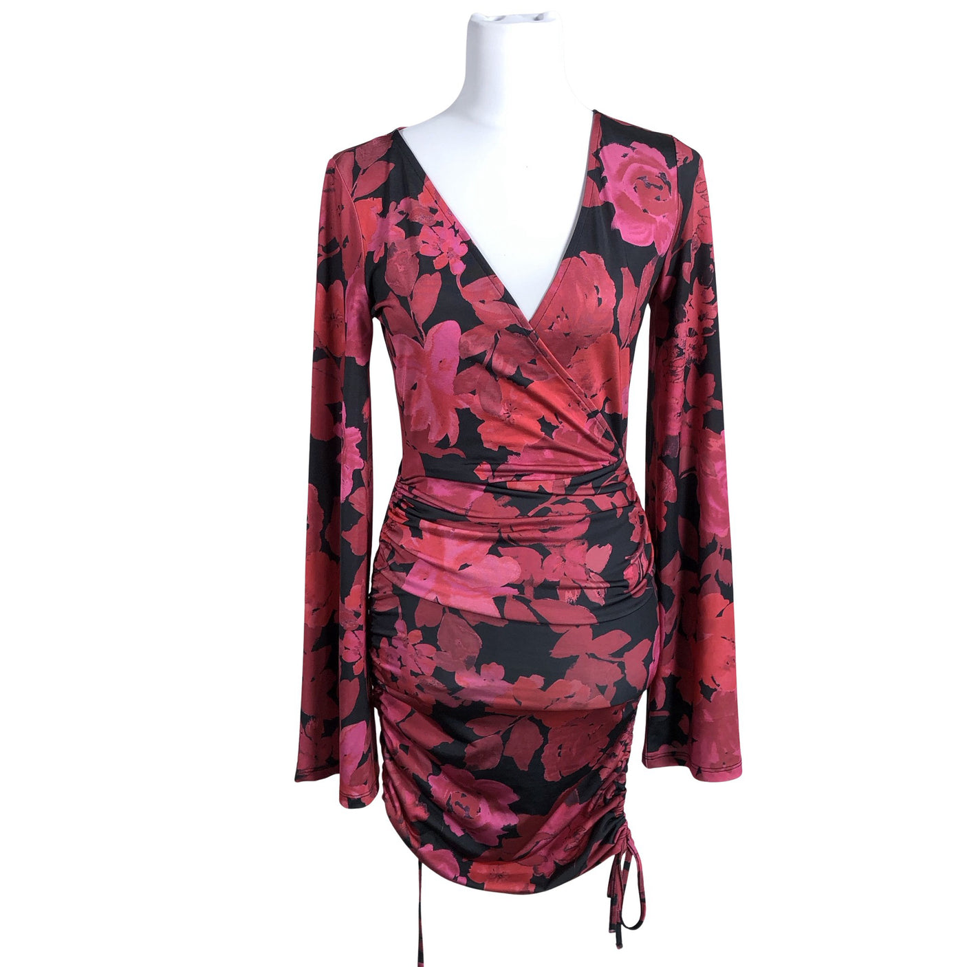 Unisex Na-KD - Tricot dress, size 34 - Red (1)