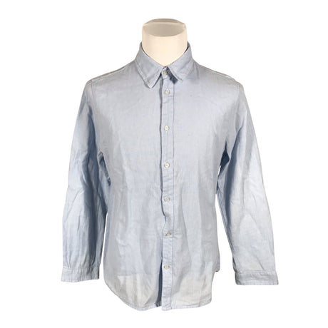Unisex Puro Lino - Collared shirt, size L - Light blue ()