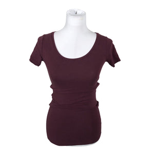 Unisex Samsoe&Samsoe - T-shirt, size 34 - Wine red (1)