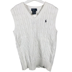 Unisex Polo Ralph Lauren - Knit vest, size 146 - 152 - White (2)