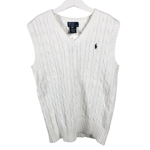 Unisex Polo Ralph Lauren - Knit vest, size 146 - 152 - White (1)