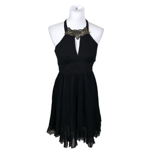 Unisex Karen Millen - Schiffon dress, size 40 - Black (1)