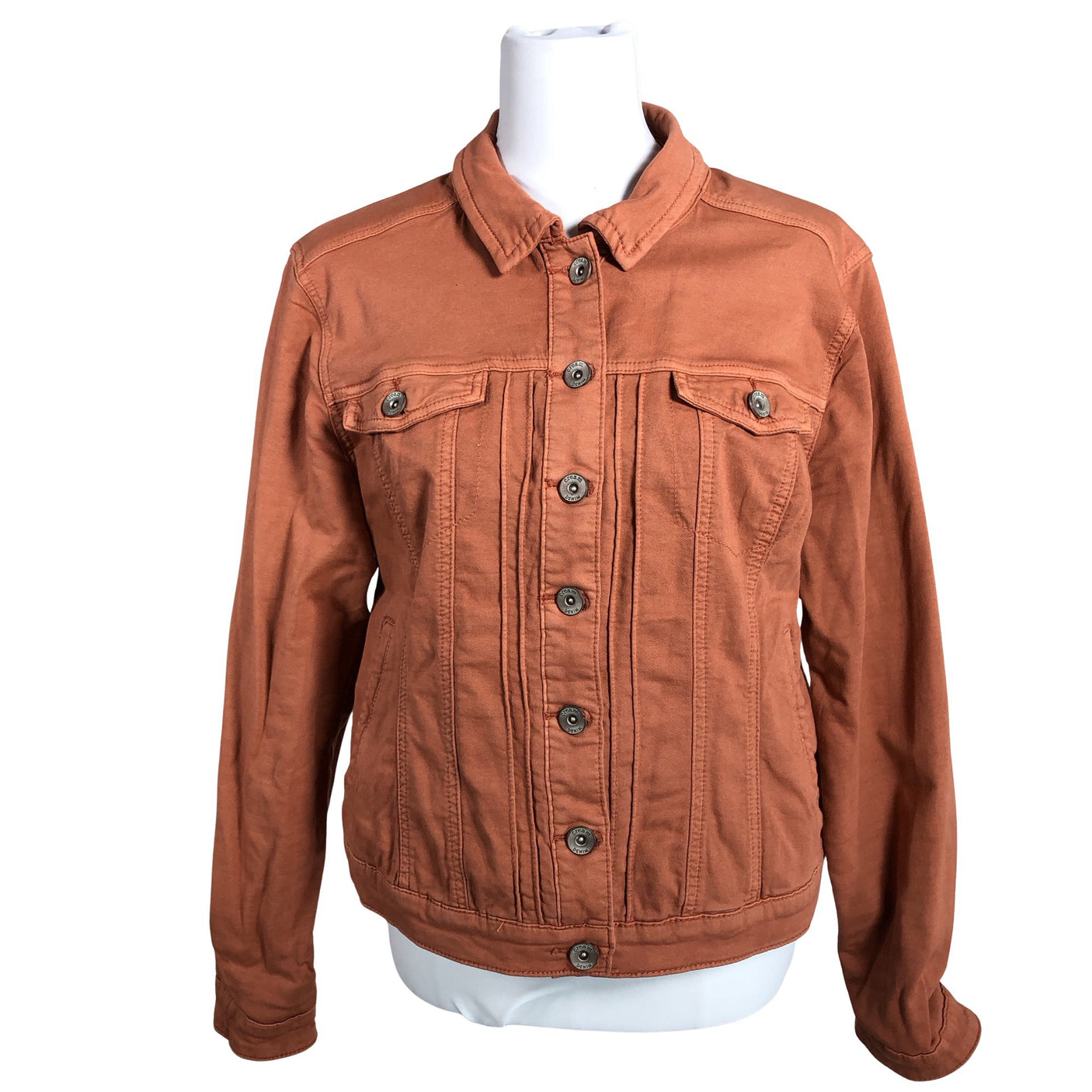 Unisex Cream - Denim jacket, size 40 - Orange (1)