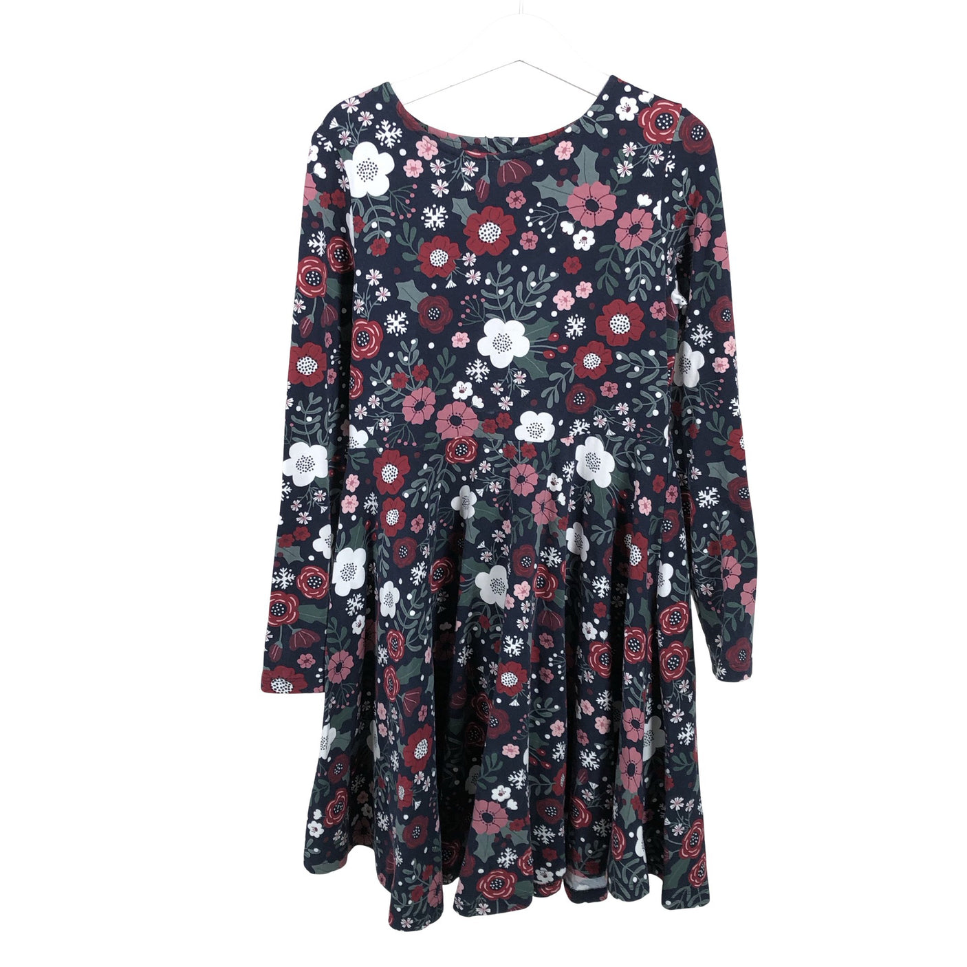 Unisex Polarn O. Pyret - Tricot dress, size 128 - 134 - Blue (1)