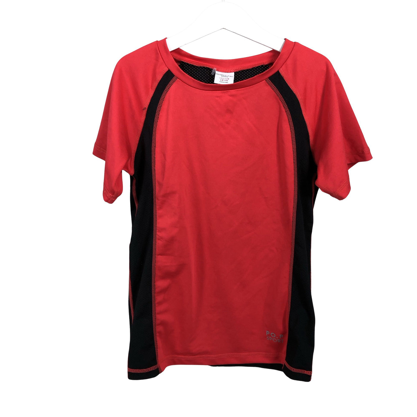 Unisex Polarn O. Pyret - Sports shirt, short sleeve, size 122 - 128 - Red (1)