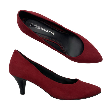Unisex Tamaris - High heels, size 38 - Wine red ()