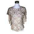 Unisex Claire.dk - Short-sleeved blouse, size 34 - Beige ()