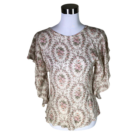 Unisex Claire.dk - Short-sleeved blouse, size 34 - Beige ()