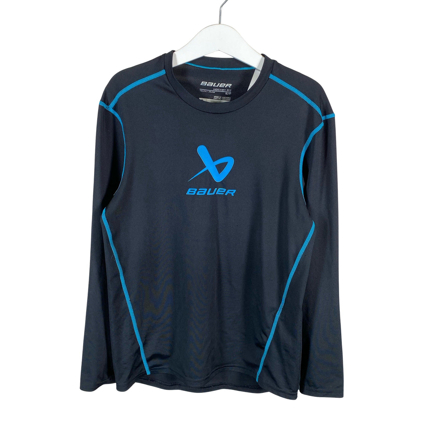 Unisex Bauer - Sports shirt, long sleeve, size 140 - 146 - Black (1)