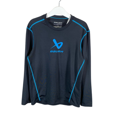 Unisex Bauer - Sports shirt, long sleeve, size 140 - 146 - Black ()