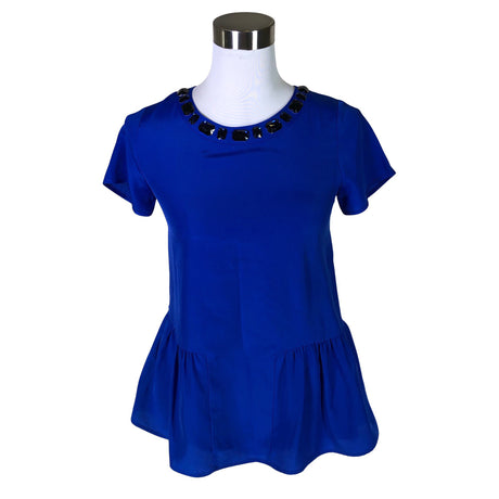 Unisex Baker by Ted Baker - Short-sleeved blouse, size 34 - Blue ()