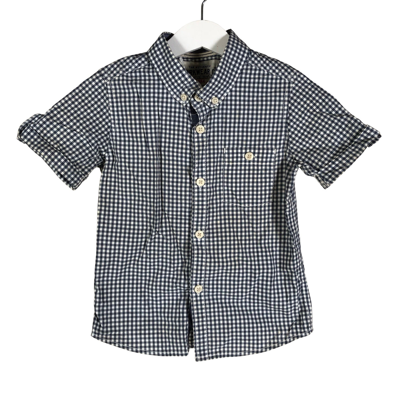 Unisex Marks&Spencer - Collared shirt, size 98 - 104 - Blue (1)