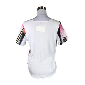 Unisex French Connection - Short-sleeved blouse, size 38 - White (2)