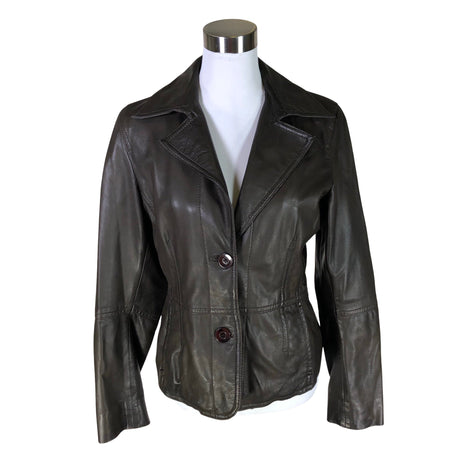 Unisex Rock'n Blue - Leather jacket, size 40 - Brown ()