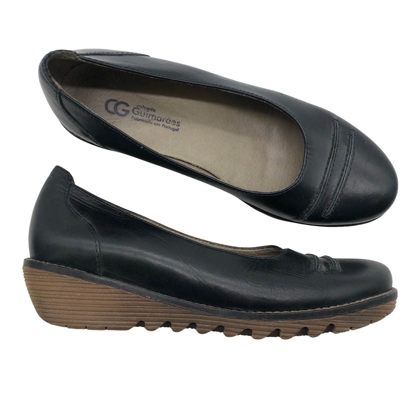 Unisex calcado Guimarães - Wedge heel shoes, size 38 - Black (1)