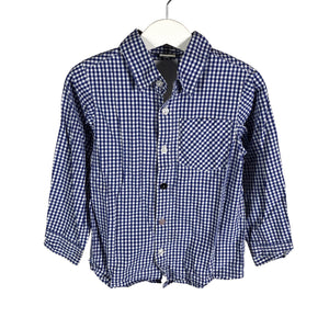 Unisex Kinderit - Collared shirt, size 104 - 110 - Blue (1)