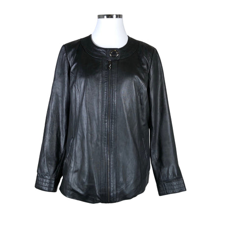 Unisex Friitala - Leather jacket, size 48 - Black ()