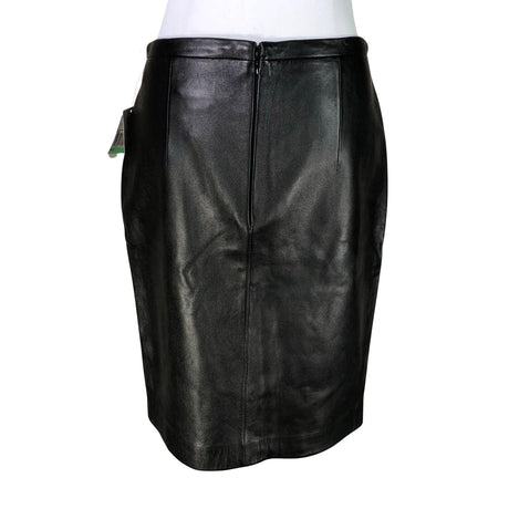 Unisex Michael Kors - Leather skirt, size 40 - Black (2)