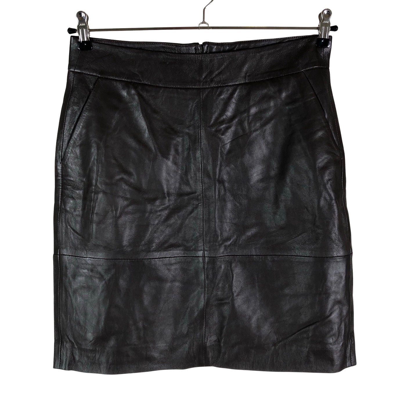 Unisex Kaffe - Leather skirt, size 38 - Brown (1)