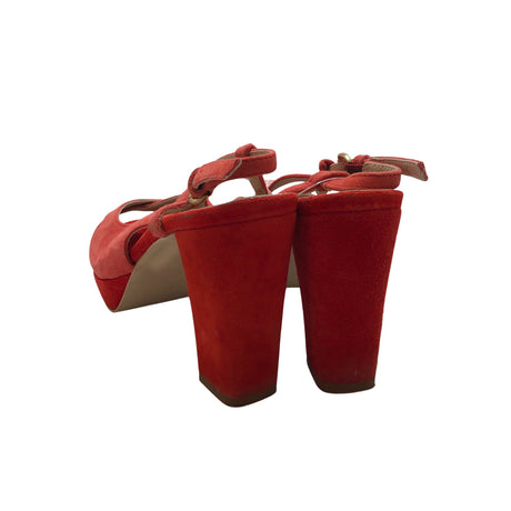Unisex Your Face - Heeled sandals, size 39 - Red (2)