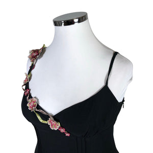 Unisex Karen Millen - Schiffon dress, size 42 - Black (3)