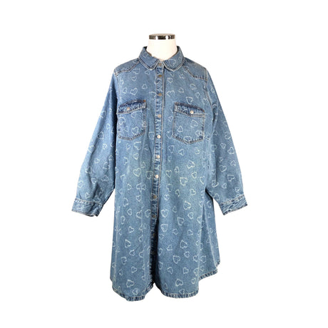 Unisex Zizzi - Denim jacket, size 54 - Blue ()