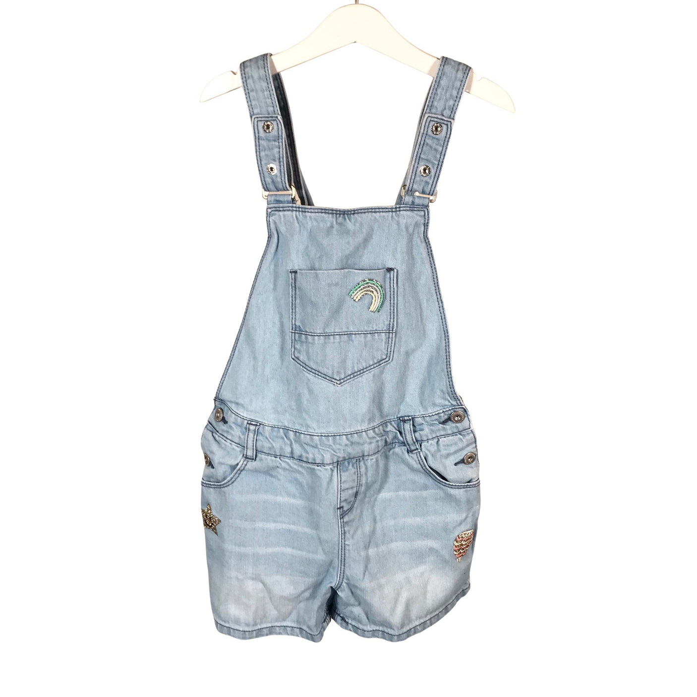 Unisex Vertbaudet - Short overalls, size 134 - 140 - Light blue (1)