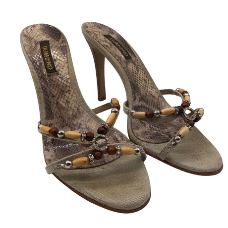 Unisex Dumond - Heeled sandals, size 40 - Beige (2)