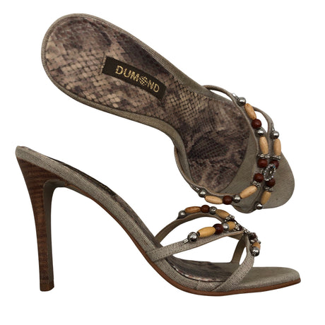Unisex Dumond - Heeled sandals, size 40 - Beige ()