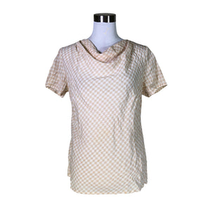 Unisex Global - Short-sleeved blouse, size 38 - Beige (1)