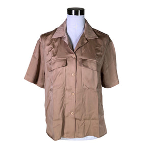 Unisex Cut & Pret - Short-sleeved blouse, size 38 - Brown (1)