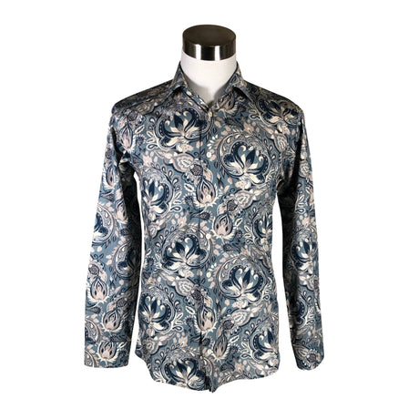 Unisex Eton - Collared shirt, size M - Gray ()