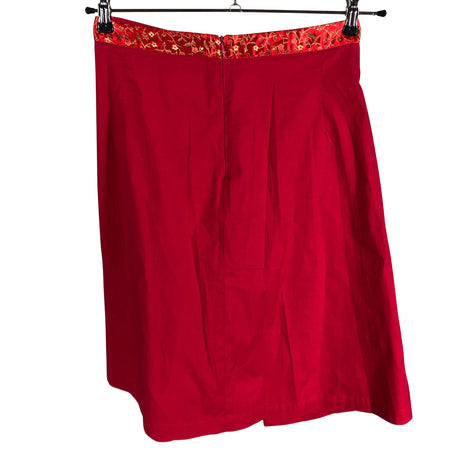 Unisex Derhy - Fabric skirt, size 36 - Red (2)