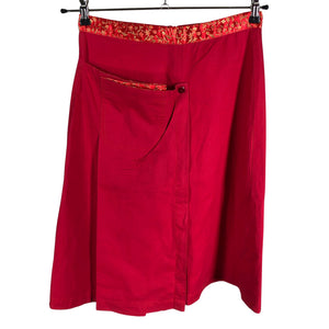 Unisex Derhy - Fabric skirt, size 36 - Red (1)