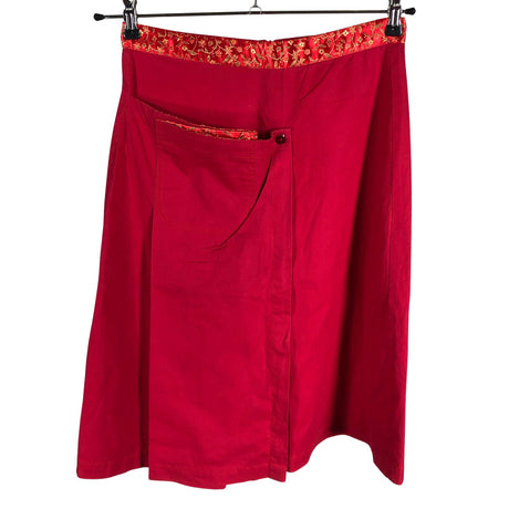 Unisex Derhy - Fabric skirt, size 36 - Red ()