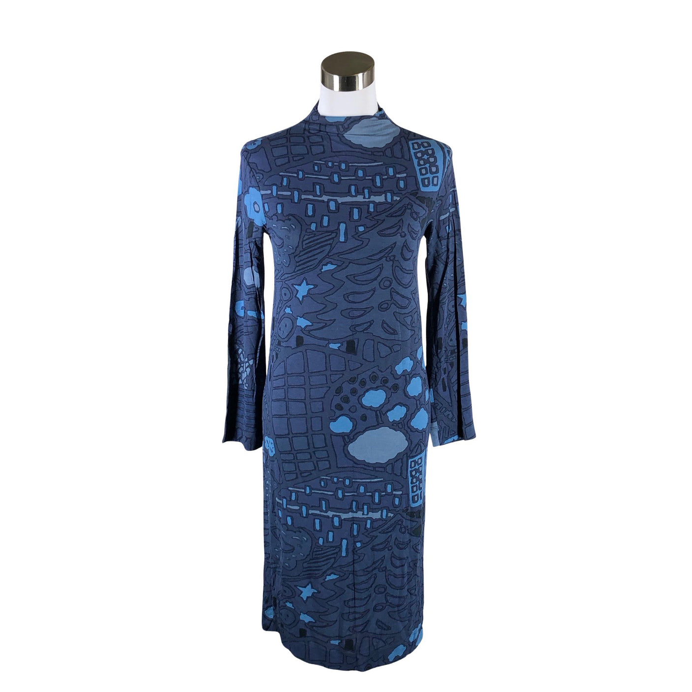 Unisex Marimekko - Tricot dress, size 34 - Blue (1)