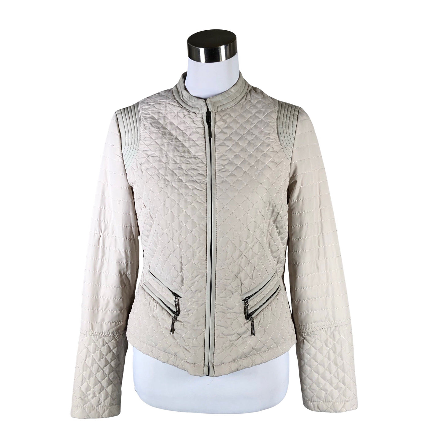 Unisex 2-Biz - Quilted jacket, size 38 - Beige (1)