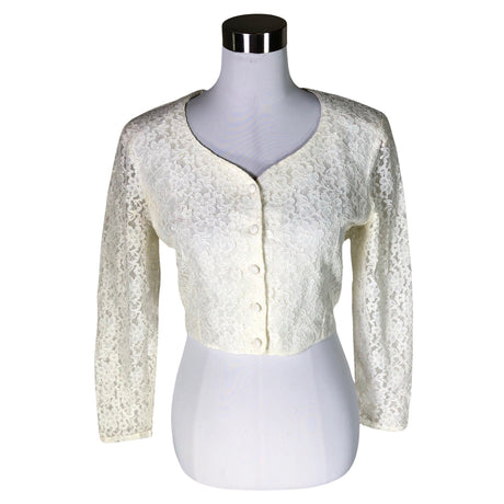 Unisex Charlotte Halton - Evening bolero jacket, size 36 - Natural white ()