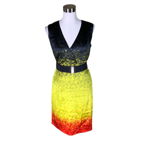 Unisex Karen Millen - Schiffon dress, size 38 - Yellow ()