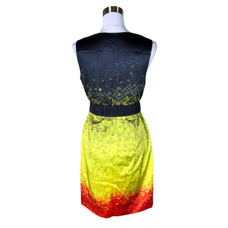 Unisex Karen Millen - Schiffon dress, size 38 - Yellow (2)