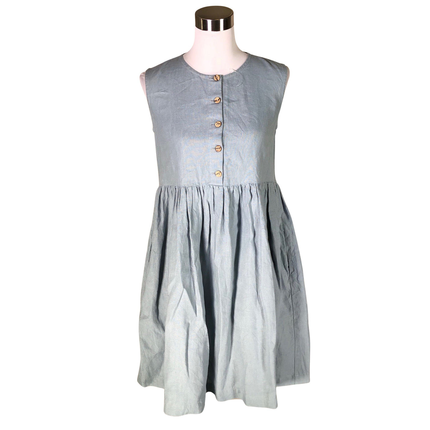 Unisex Not Perfect Linen - Dress, size 36 - Green (1)