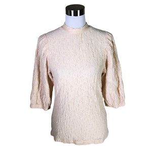 Unisex Lindex - Short-sleeved blouse, size 38 - Beige (1)
