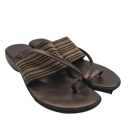 Unisex Red Shoe - Wedge sandals, size 37 - Brown (2)