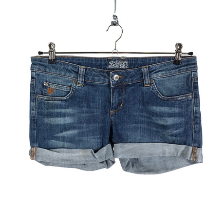 Unisex Leopard - Denim shorts, size 40 - Blue ()