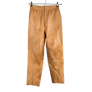 Unisex Friitala - Leather pants, size 40 - Yellow (1)