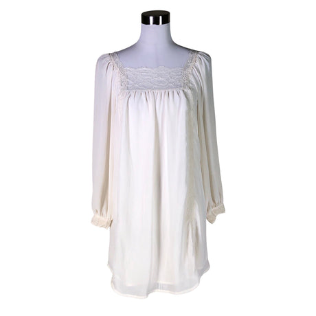Unisex Topshop - Schiffon dress, size 38 - Natural white ()