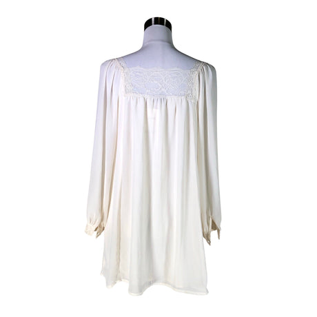 Unisex Topshop - Schiffon dress, size 38 - Natural white (2)